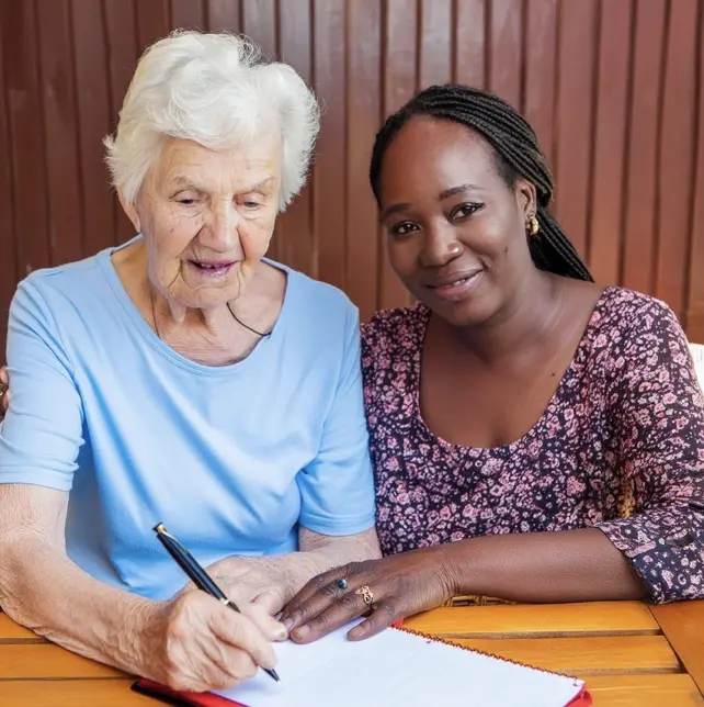 Personne âgée sereine